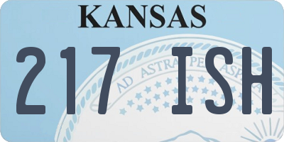 KS license plate 217ISH