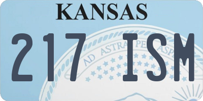 KS license plate 217ISM
