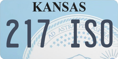 KS license plate 217ISO