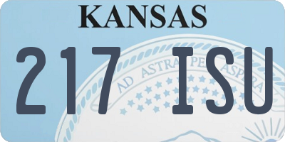 KS license plate 217ISU