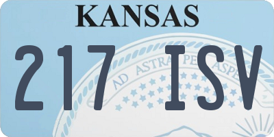 KS license plate 217ISV