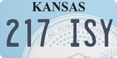 KS license plate 217ISY