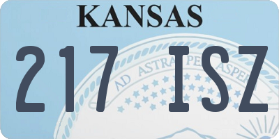 KS license plate 217ISZ