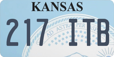 KS license plate 217ITB