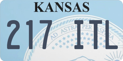 KS license plate 217ITL