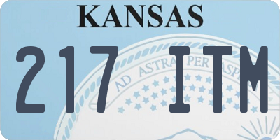 KS license plate 217ITM