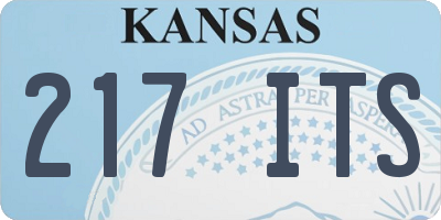 KS license plate 217ITS