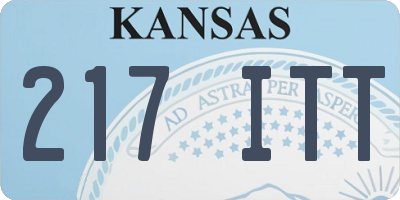 KS license plate 217ITT