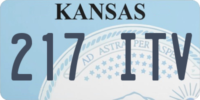 KS license plate 217ITV