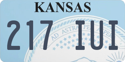 KS license plate 217IUI