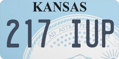 KS license plate 217IUP