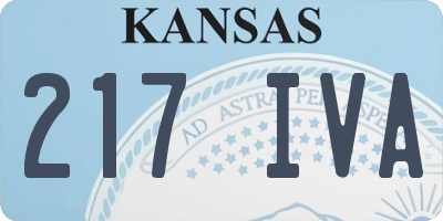 KS license plate 217IVA