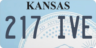 KS license plate 217IVE