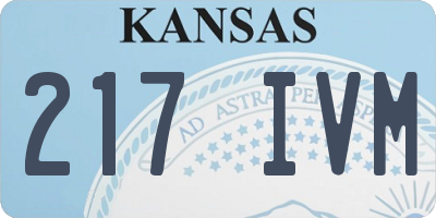 KS license plate 217IVM