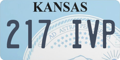 KS license plate 217IVP