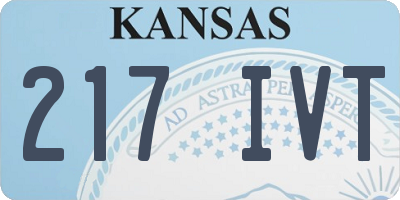 KS license plate 217IVT