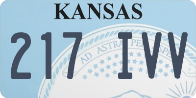 KS license plate 217IVV