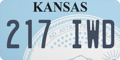 KS license plate 217IWD