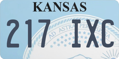 KS license plate 217IXC