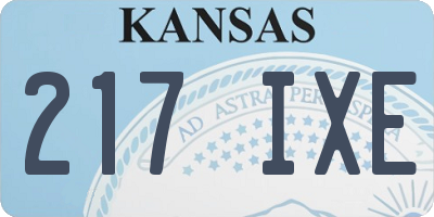 KS license plate 217IXE