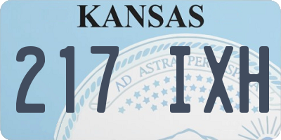 KS license plate 217IXH