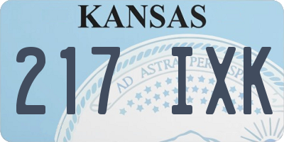 KS license plate 217IXK