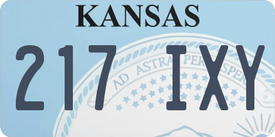 KS license plate 217IXY
