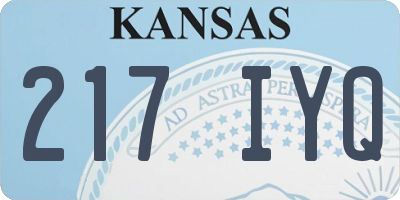 KS license plate 217IYQ