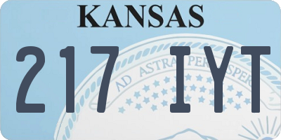 KS license plate 217IYT