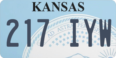 KS license plate 217IYW