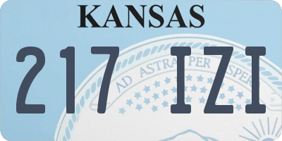 KS license plate 217IZI
