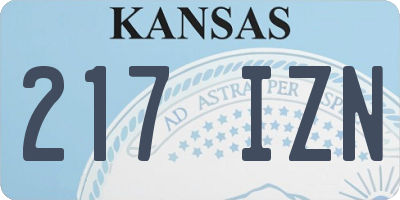 KS license plate 217IZN