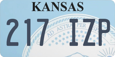 KS license plate 217IZP