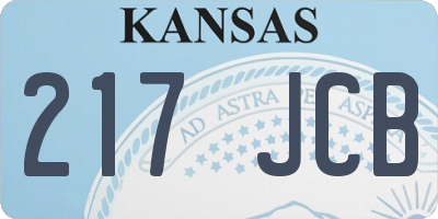 KS license plate 217JCB