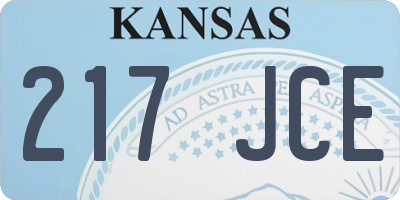 KS license plate 217JCE