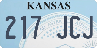 KS license plate 217JCJ