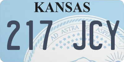 KS license plate 217JCY
