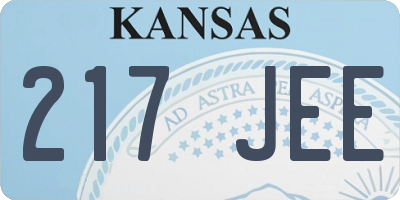 KS license plate 217JEE