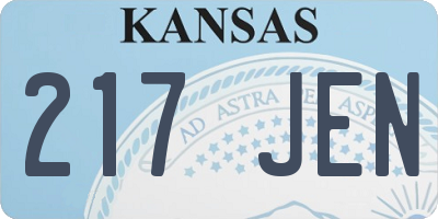 KS license plate 217JEN
