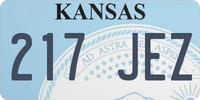 KS license plate 217JEZ