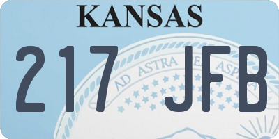 KS license plate 217JFB