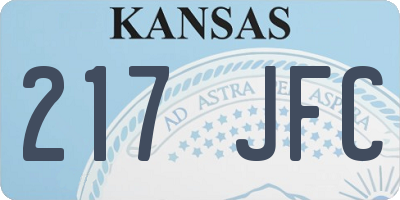 KS license plate 217JFC