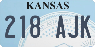 KS license plate 218AJK