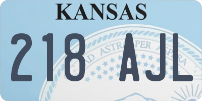 KS license plate 218AJL