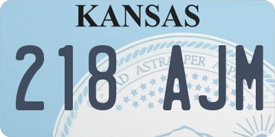 KS license plate 218AJM