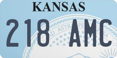 KS license plate 218AMC