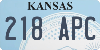 KS license plate 218APC