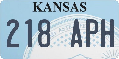 KS license plate 218APH