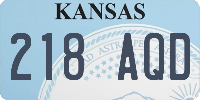 KS license plate 218AQD