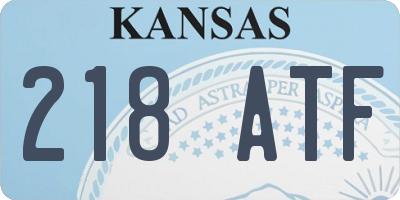 KS license plate 218ATF